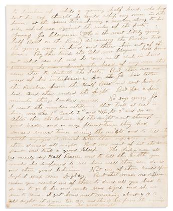 (AMERICAN INDIANS.) Seneca R. Cowles. Long descriptive letters by a civilian employee of the Cheyenne Agency.                                    